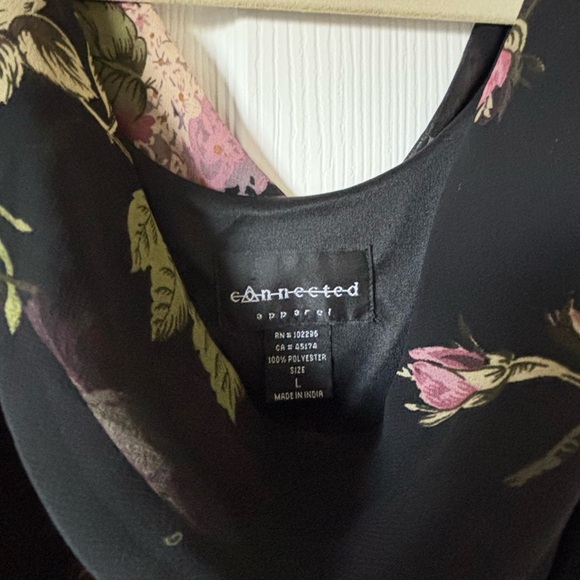 Connected Apparel Black Floral Maxi Dress - Picture 3 of 7